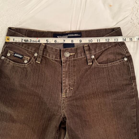 Vintage Y2K Stephen Hardy Squeeze Low Rise Boot Cut Stretch Jeans Brown Sz 5/6 - Picture 6 of 9